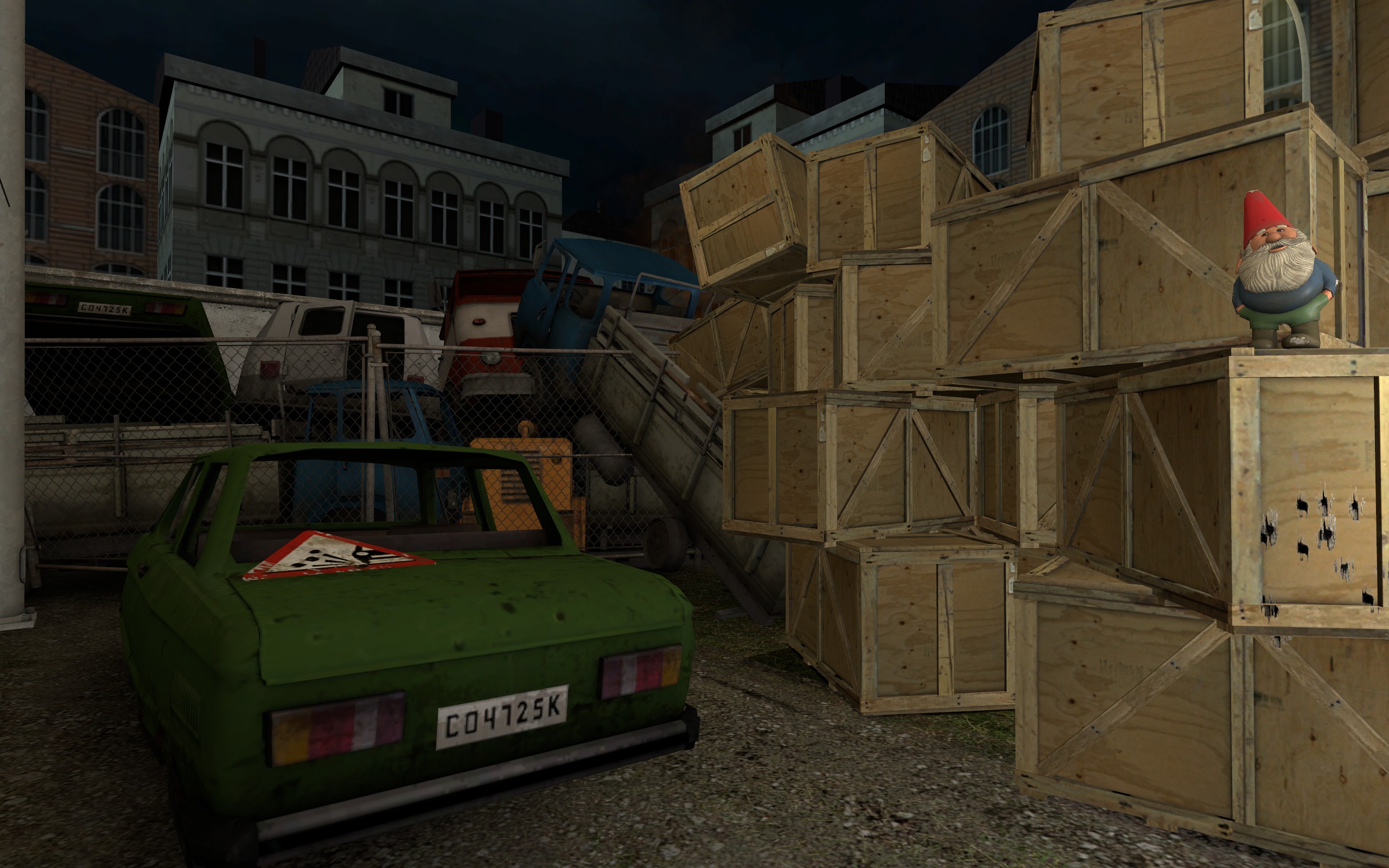 Ravenholm vehicle and crate storage area