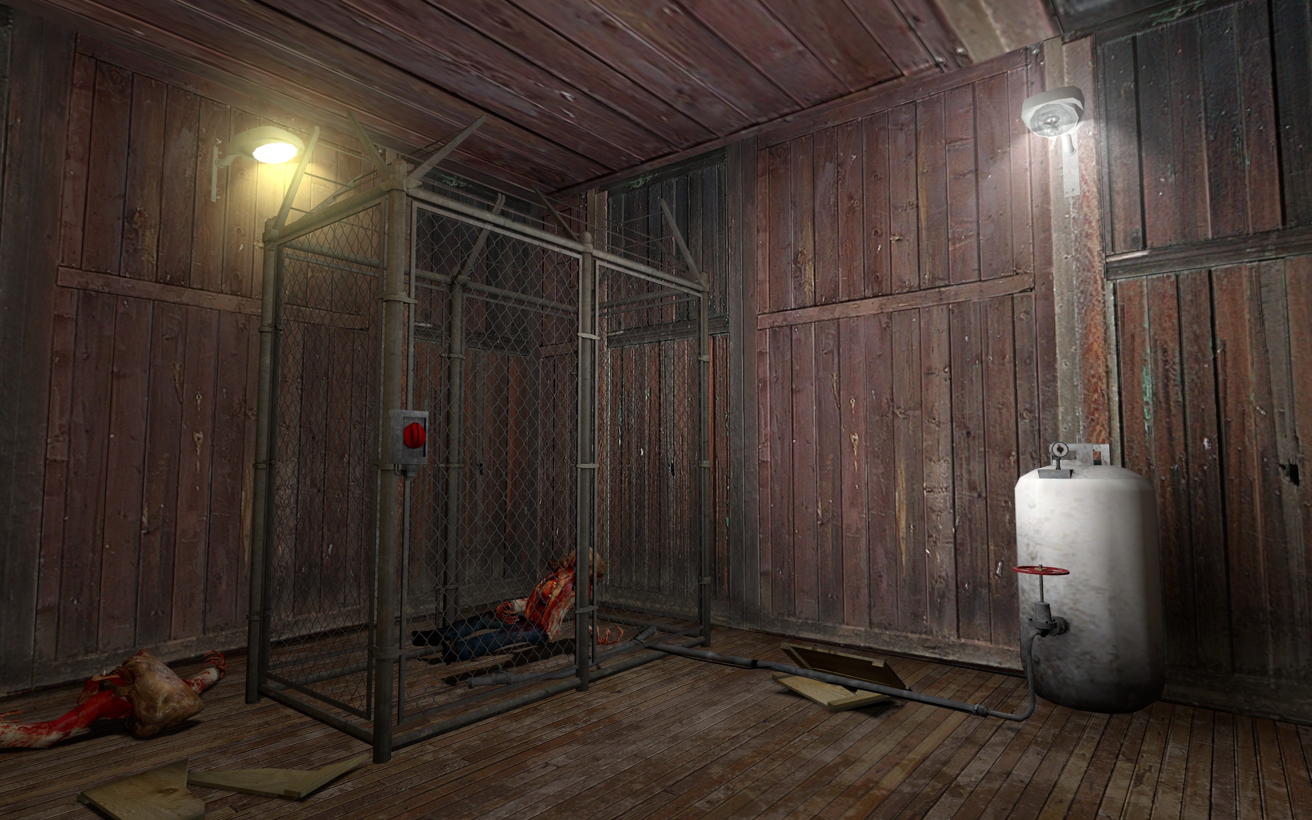 Interior environmental puzzle using a fuel tank