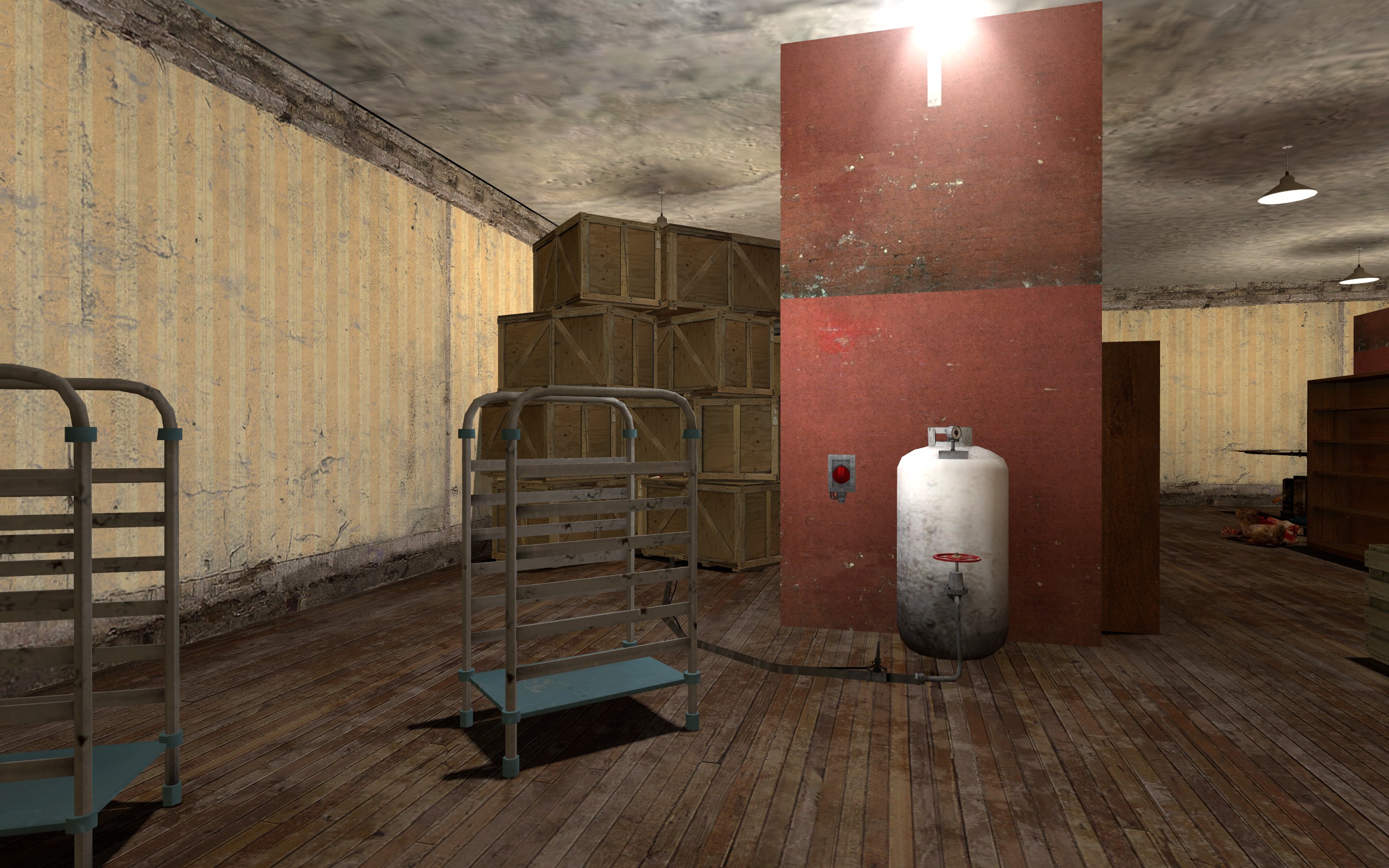 Warehouse route and environmental puzzle
