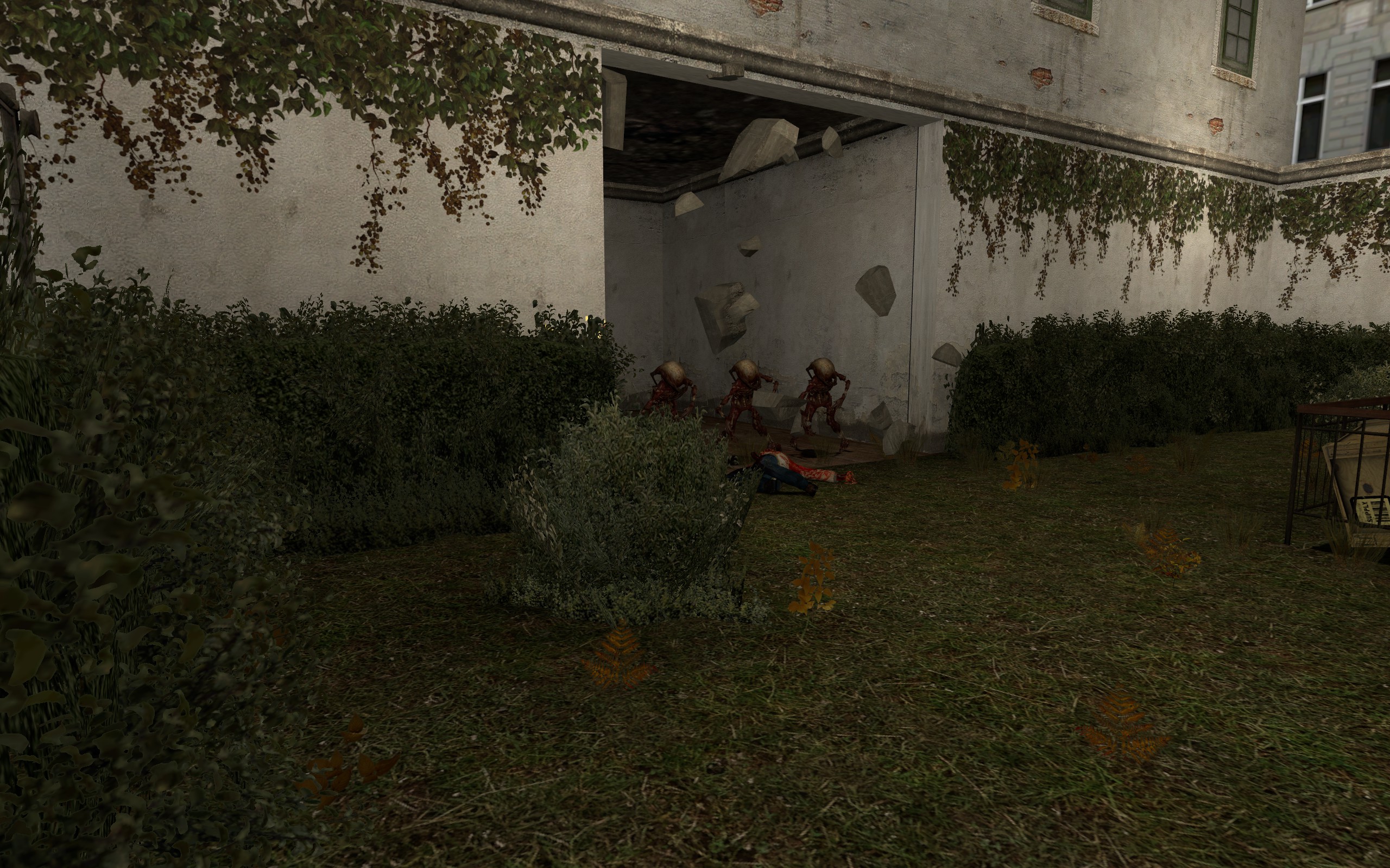 Zombie encounter in the Ravenholm garden