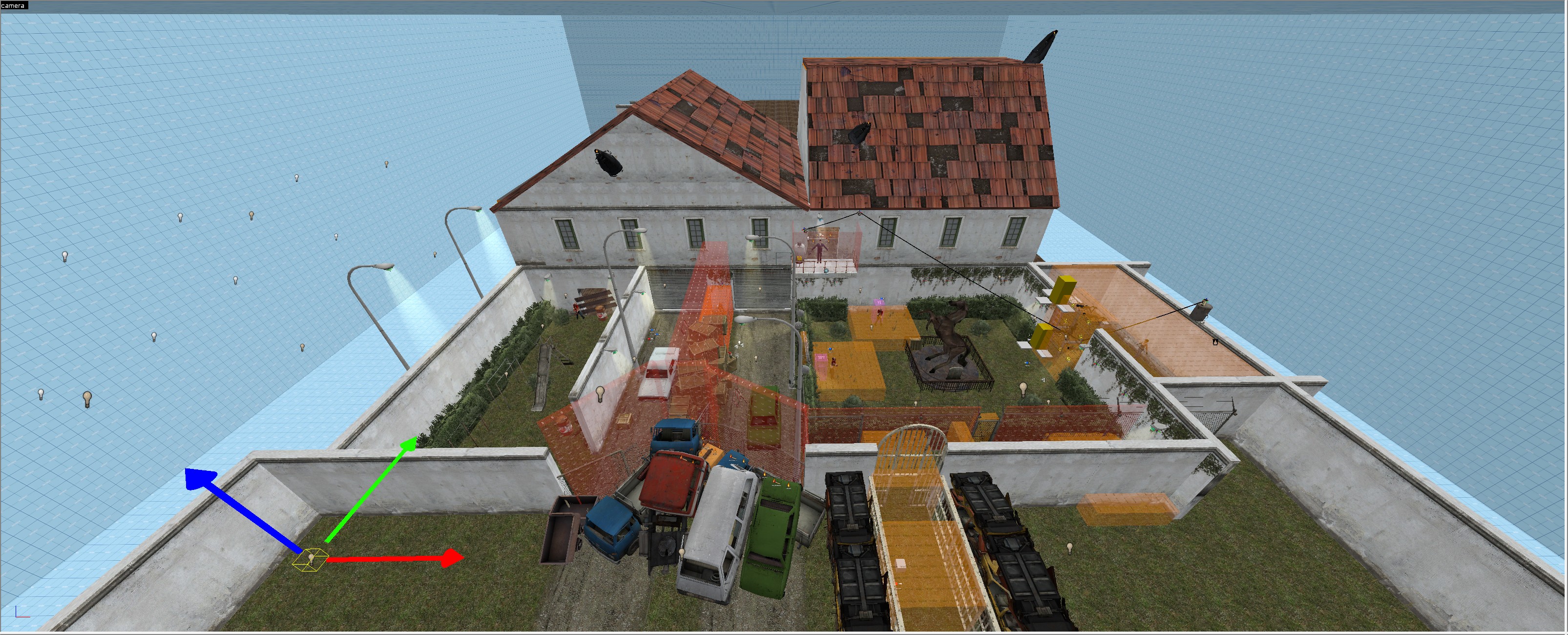Final ready-to-launch overview of the completed Ravenholm level