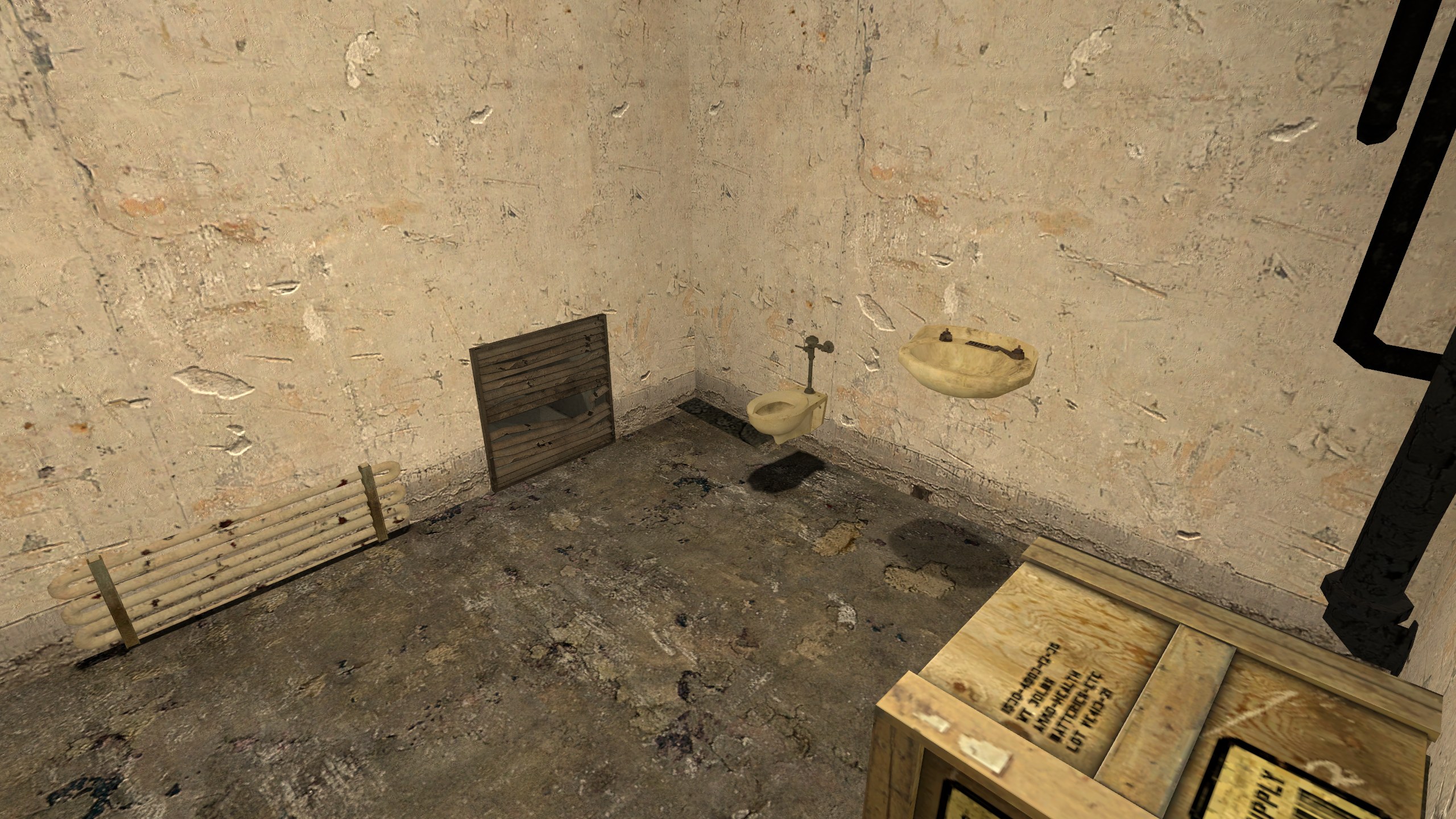 Small utility room with a low ventilation route