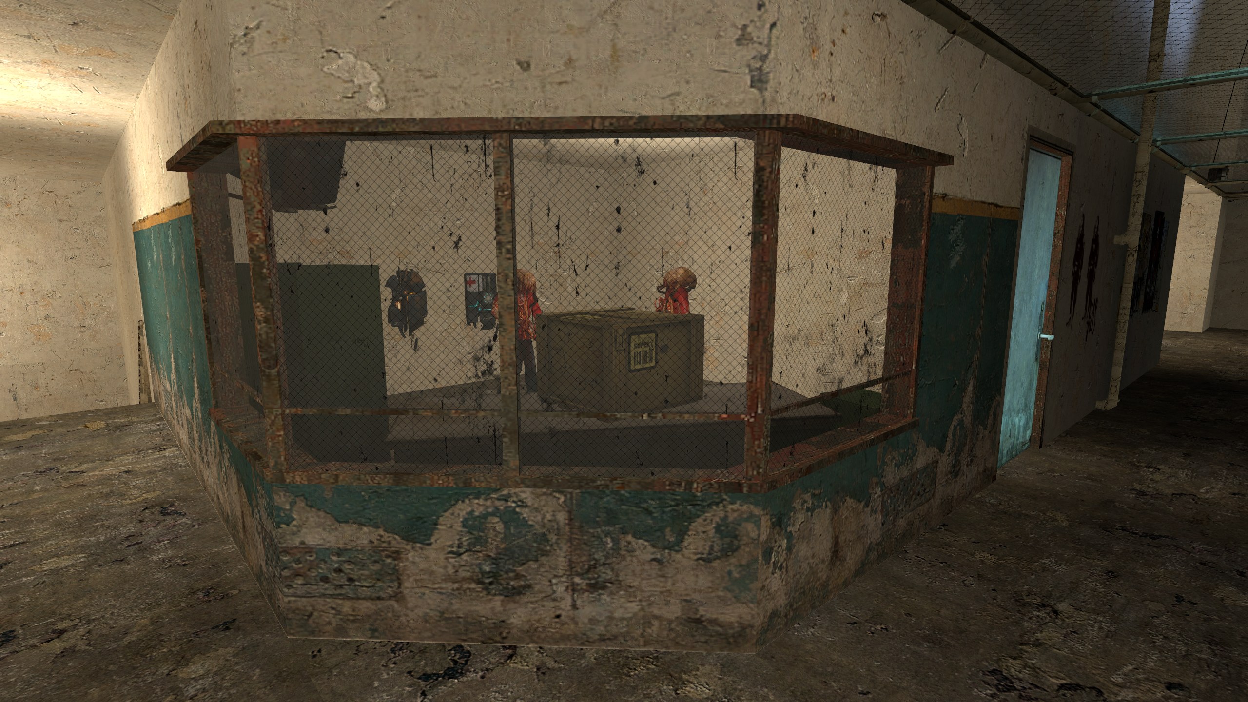 Fenced quarantine holding room