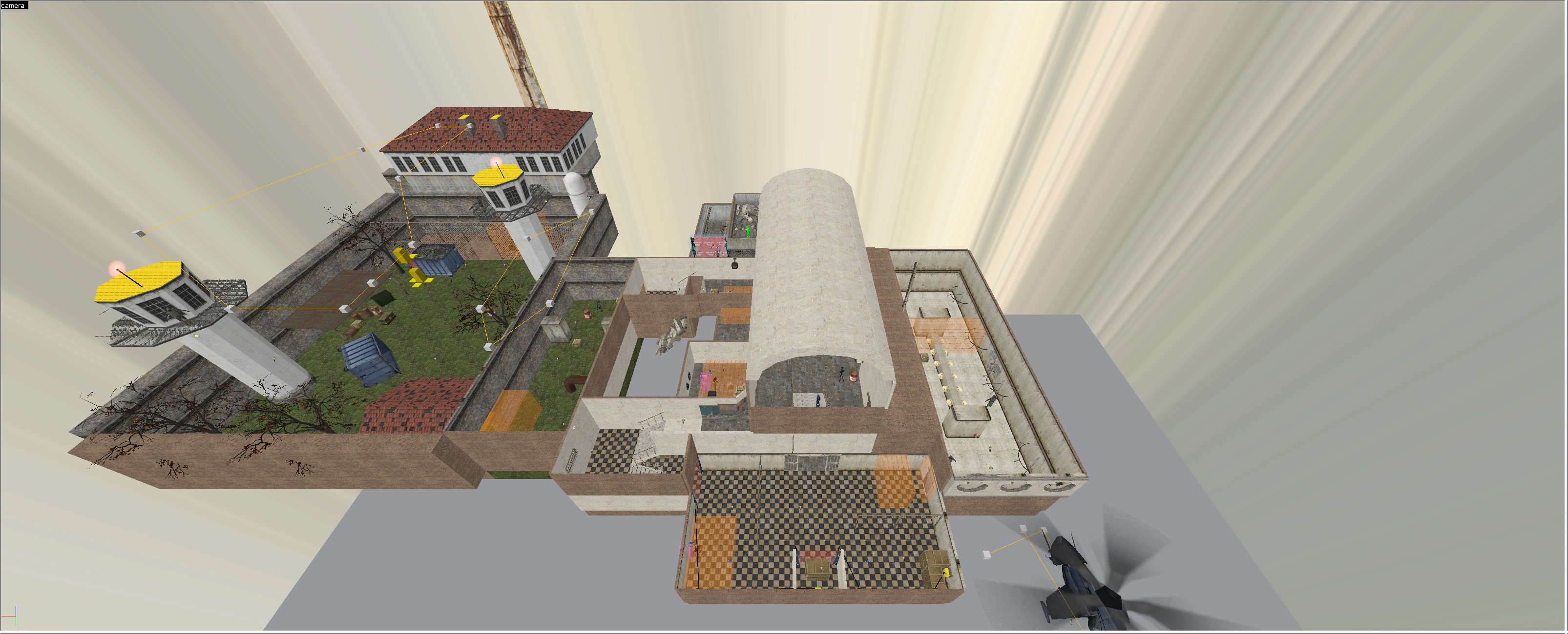 Lockdown aesthetics pass adding architecture, materials, props, and lighting
