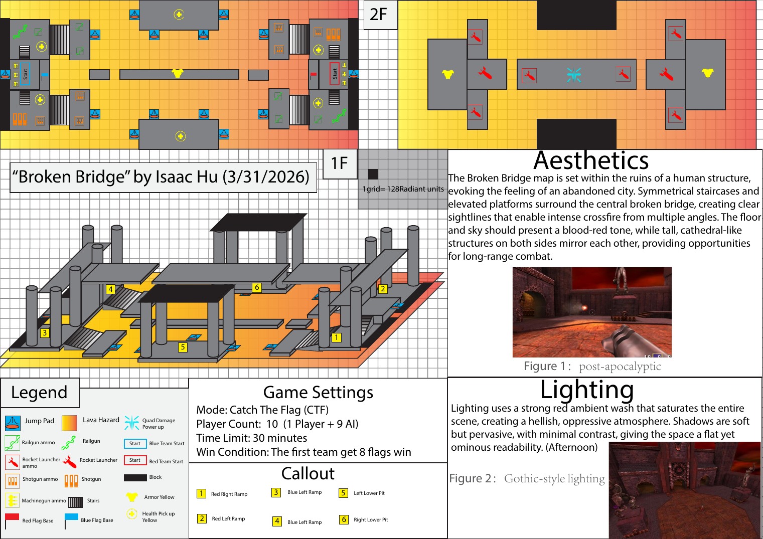 Initial Broken Bridge level design document