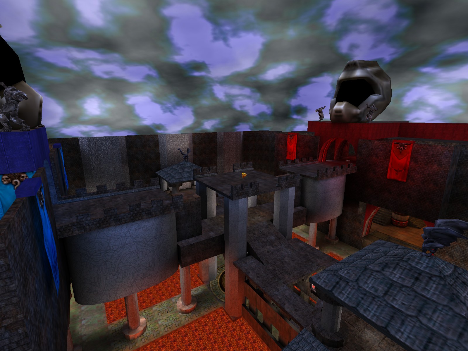 Wide overview of the capture-the-flag arena